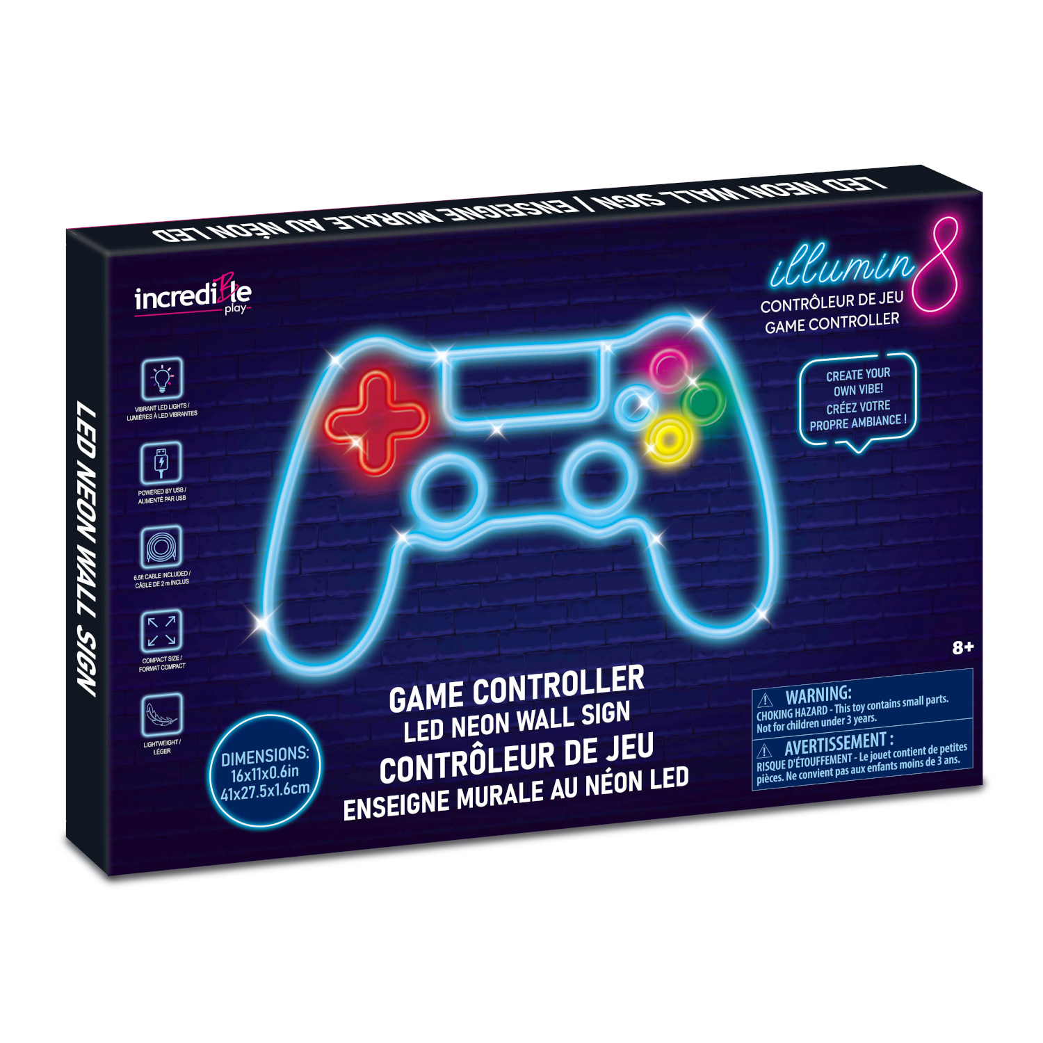 Incredible Group - TOY33065 | Game Controller Neon LED Wall Sign