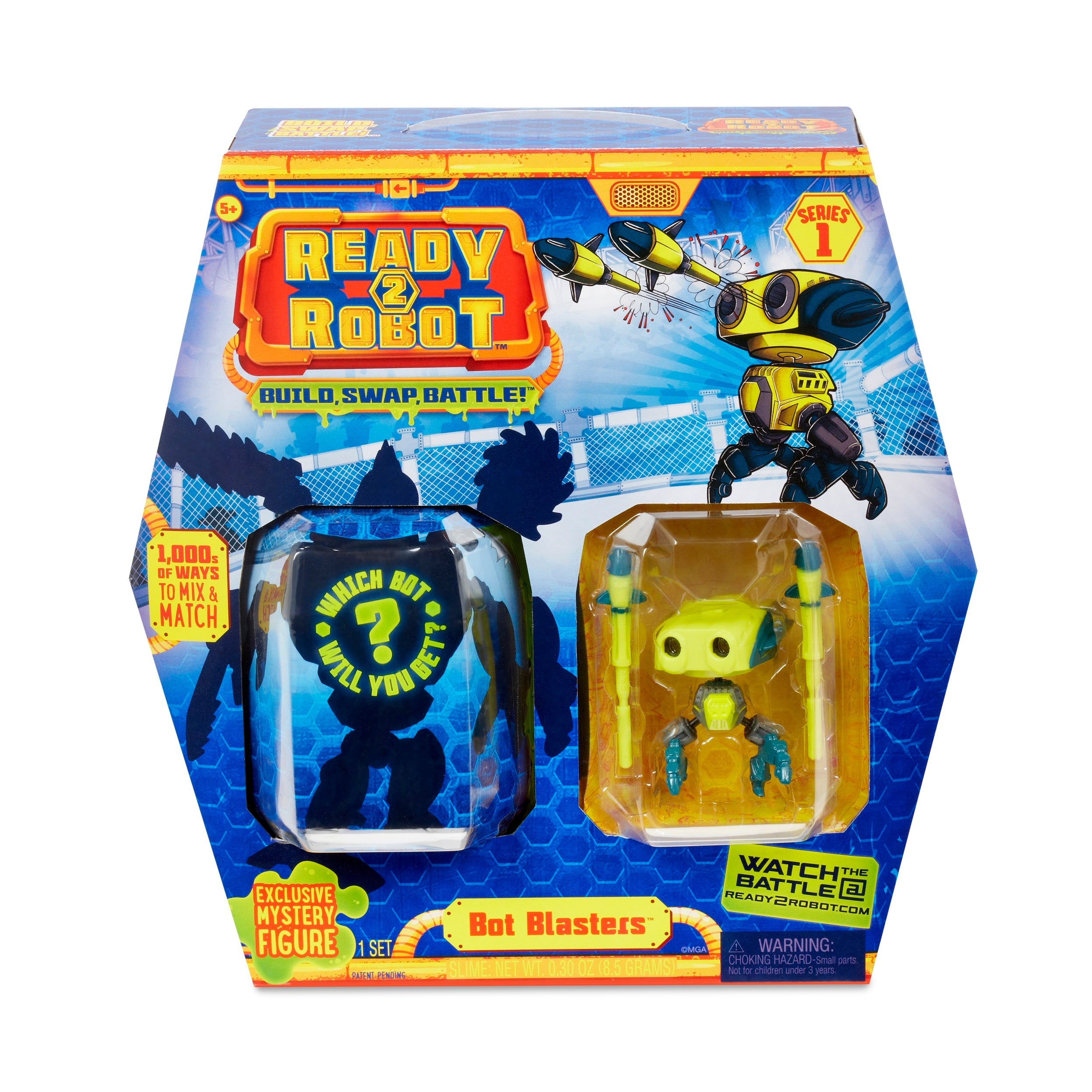 MGA Entertainment - 55397 | Ready 2 Robot - Bot Blaster -  Yellow