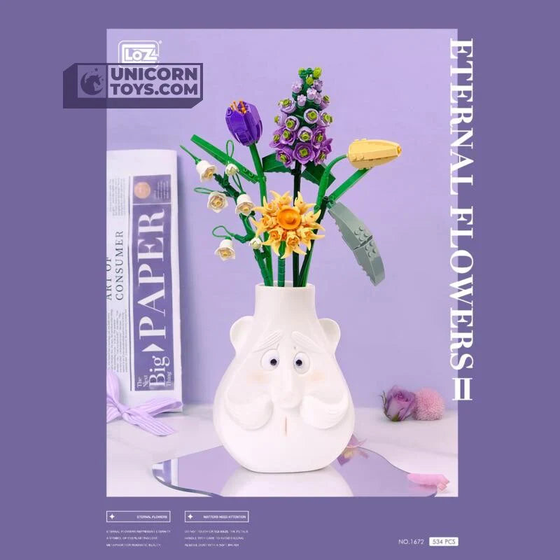 LOZ Blocks - LOZ1672 | Violet Bouquet Eternal Flower