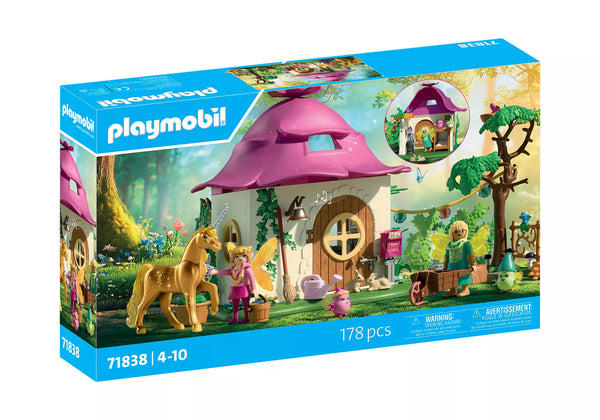 Playmobil - 71838 | Princess Magic: Cozy Fairytale House with Golden Unicorn and Stable