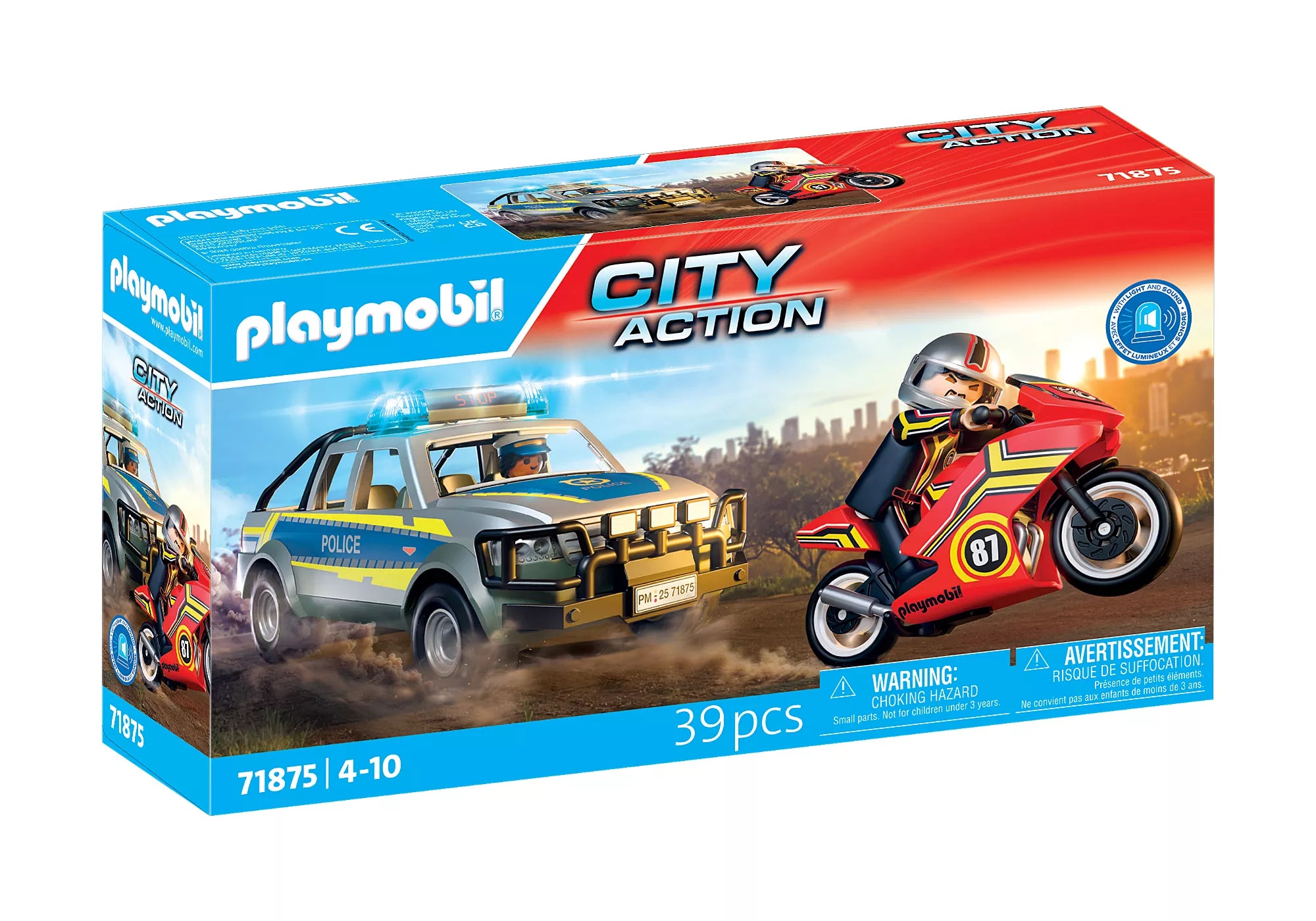 Playmobil - 71875 | City Action - Police Chase with Pick-up Truck