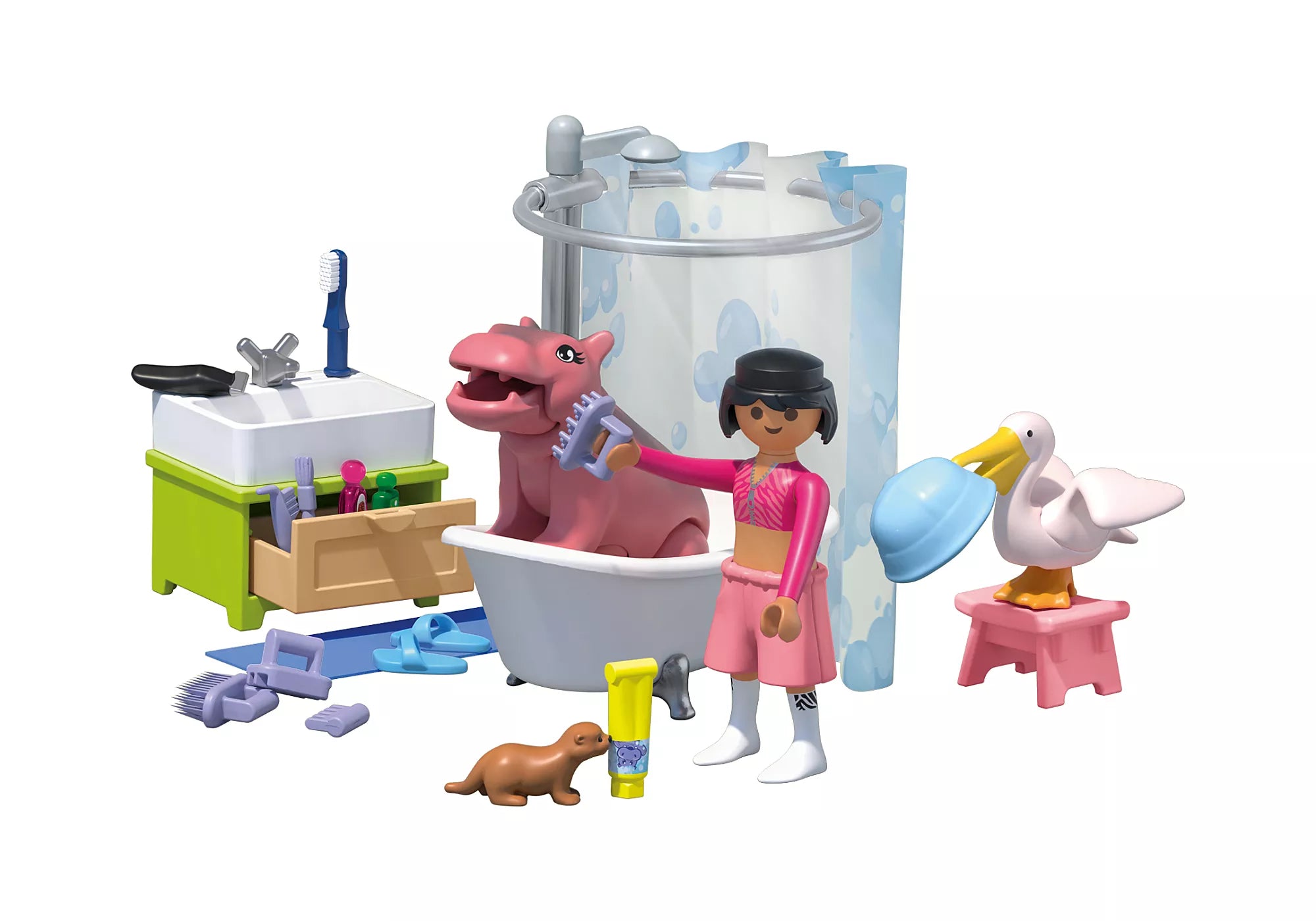 Playmobil - 71950 | Animals & Friends: Animal Bath Fun