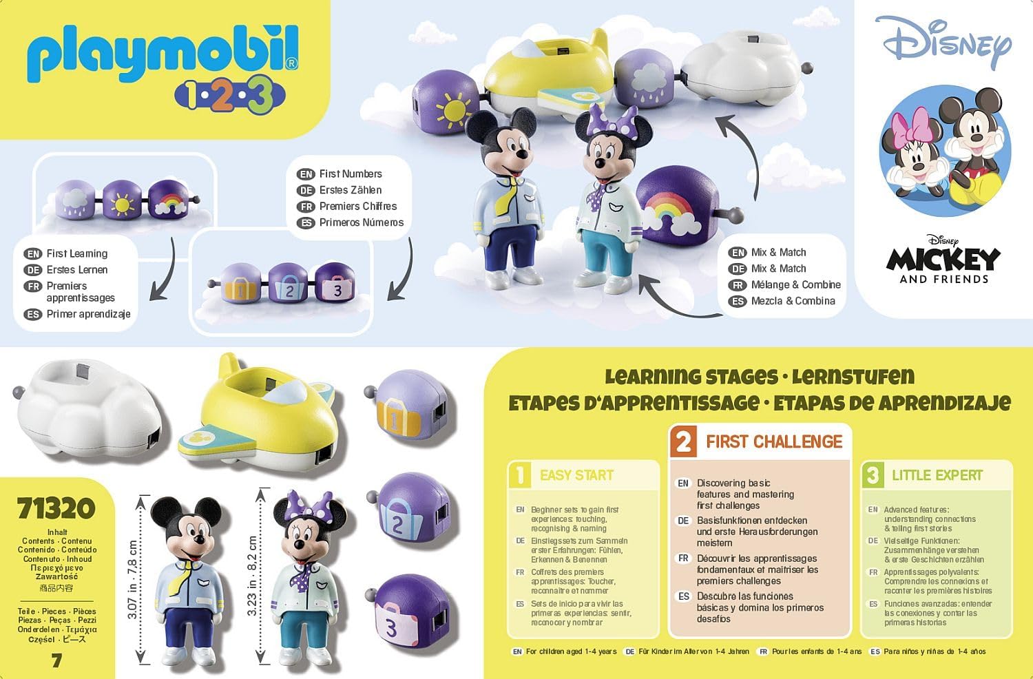 Playmobil - 71320 | 1.2.3 Disney:  Mickey's & Minnie's Cloud Ride