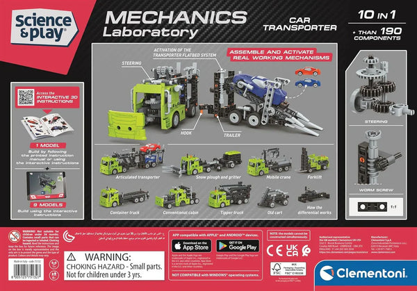Clementoni - 71532 | Science & Play: Mechanics - Car Transporter 10-in-1