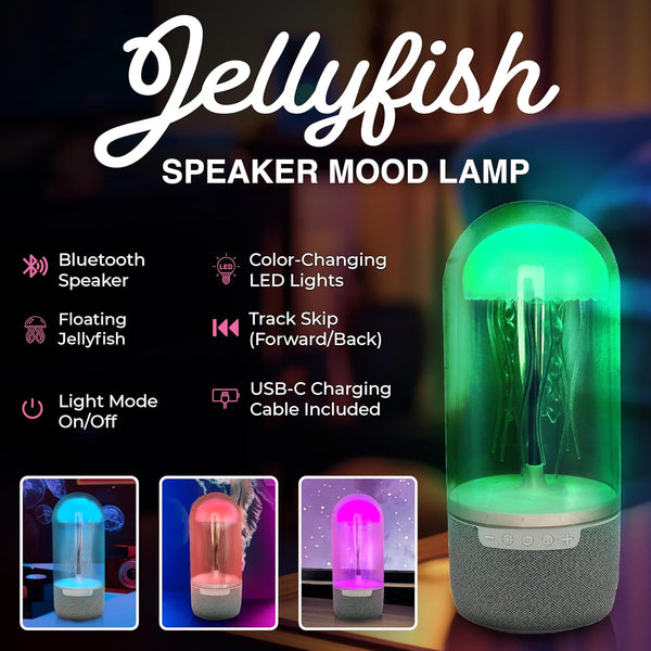 Trendtech Brands - JFSPKWHT | Jelly Fish Lamp with Bluetooth Speaker