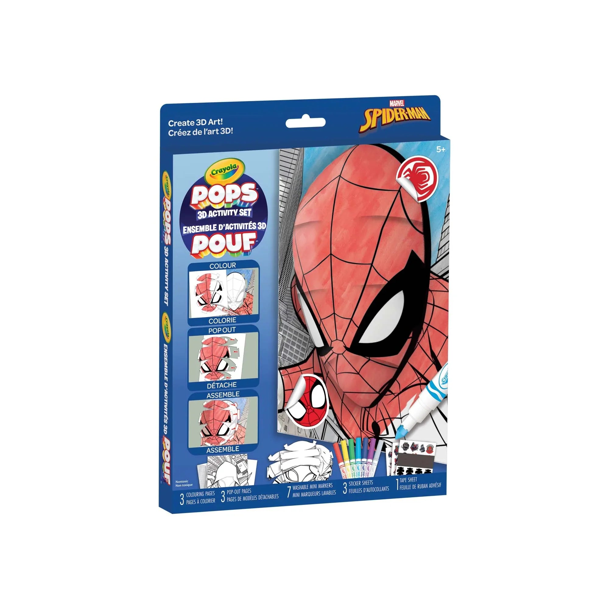 Crayola - 18530 | POPS 3D Activity Set: Spiderman