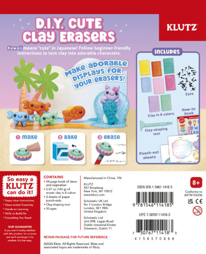 Klutz - 11418 | Make Your Own Mini- Erasers: Kawaii Style