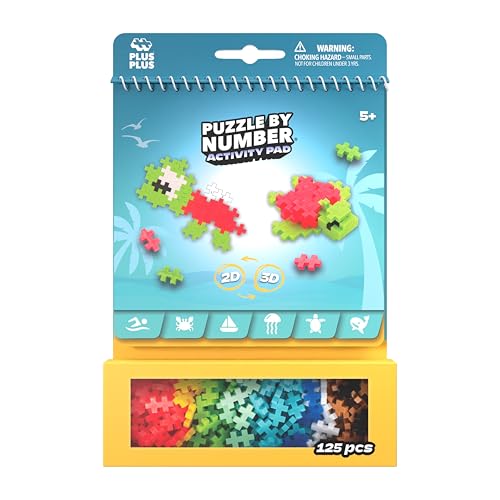 Plus-Plus - 3991 | Puzzle By Number - Activity Pad - Ocean