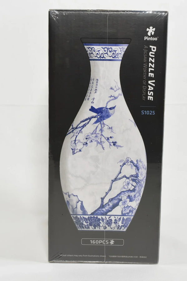 Magpies on Plum Tree - Puzzle Vase 160PC